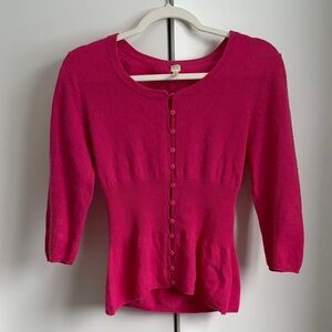 Future Paradise 100% Cashmere Pink Button-Up Cardigan L/M Balletecore Softgirl